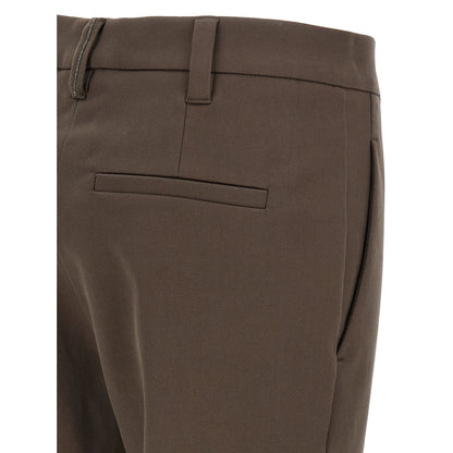 Brunello Cucinelli Brown Cotton Casual Pants