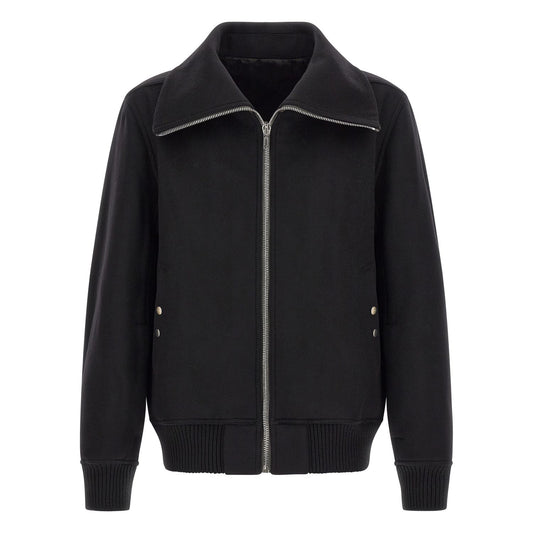 Rick Owens Black Virgin Wool Bomber