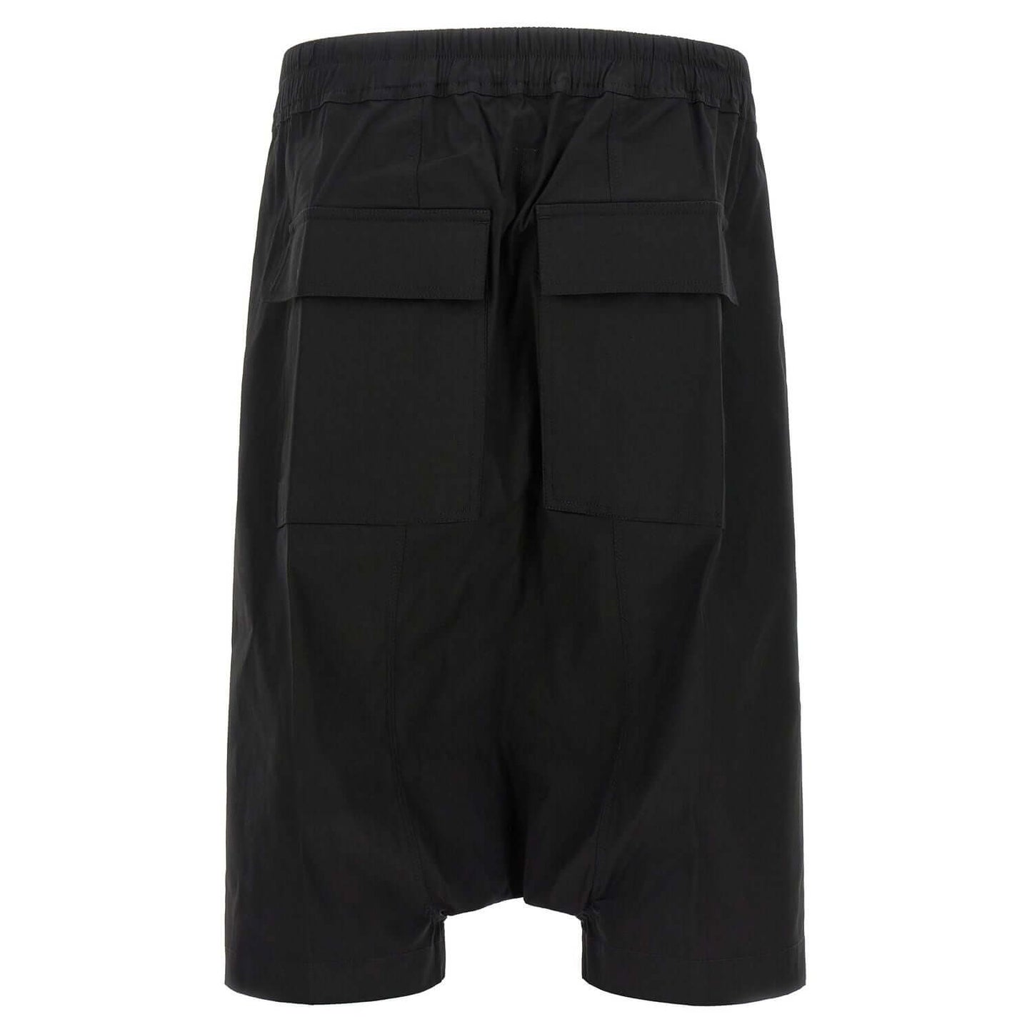 Rick Owens Black Cotton Bermuda Shorts