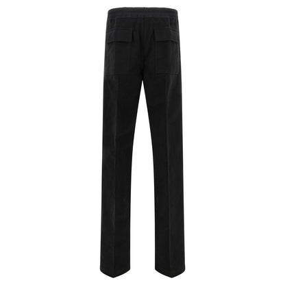 Rick Owens Black Cotton Casual Pants