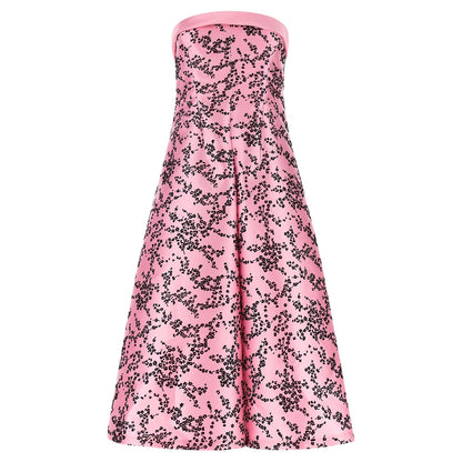 Alberta Ferretti Multicolor Polyester Midi Dress