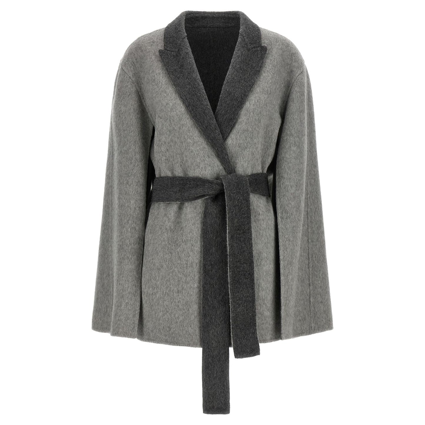 Alberta Ferretti Gray Wool Cardigan