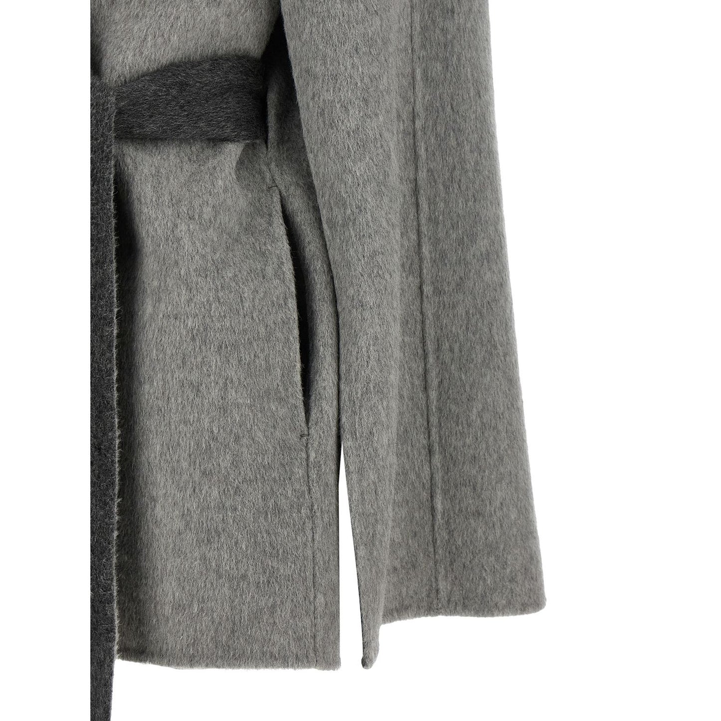 Alberta Ferretti Gray Wool Cardigan