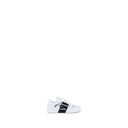 Valentino Garavani White Calf Leather Bos Taurus Athletic Sneakers