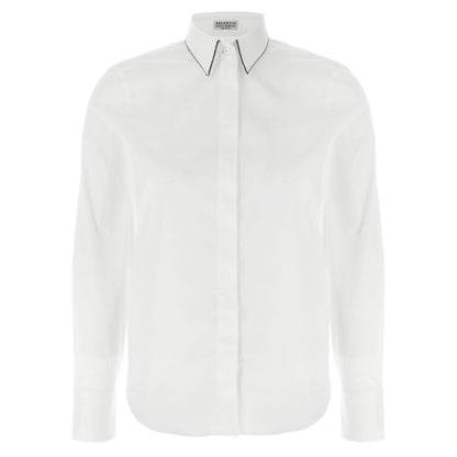 Brunello Cucinelli White Cotton Blouse
