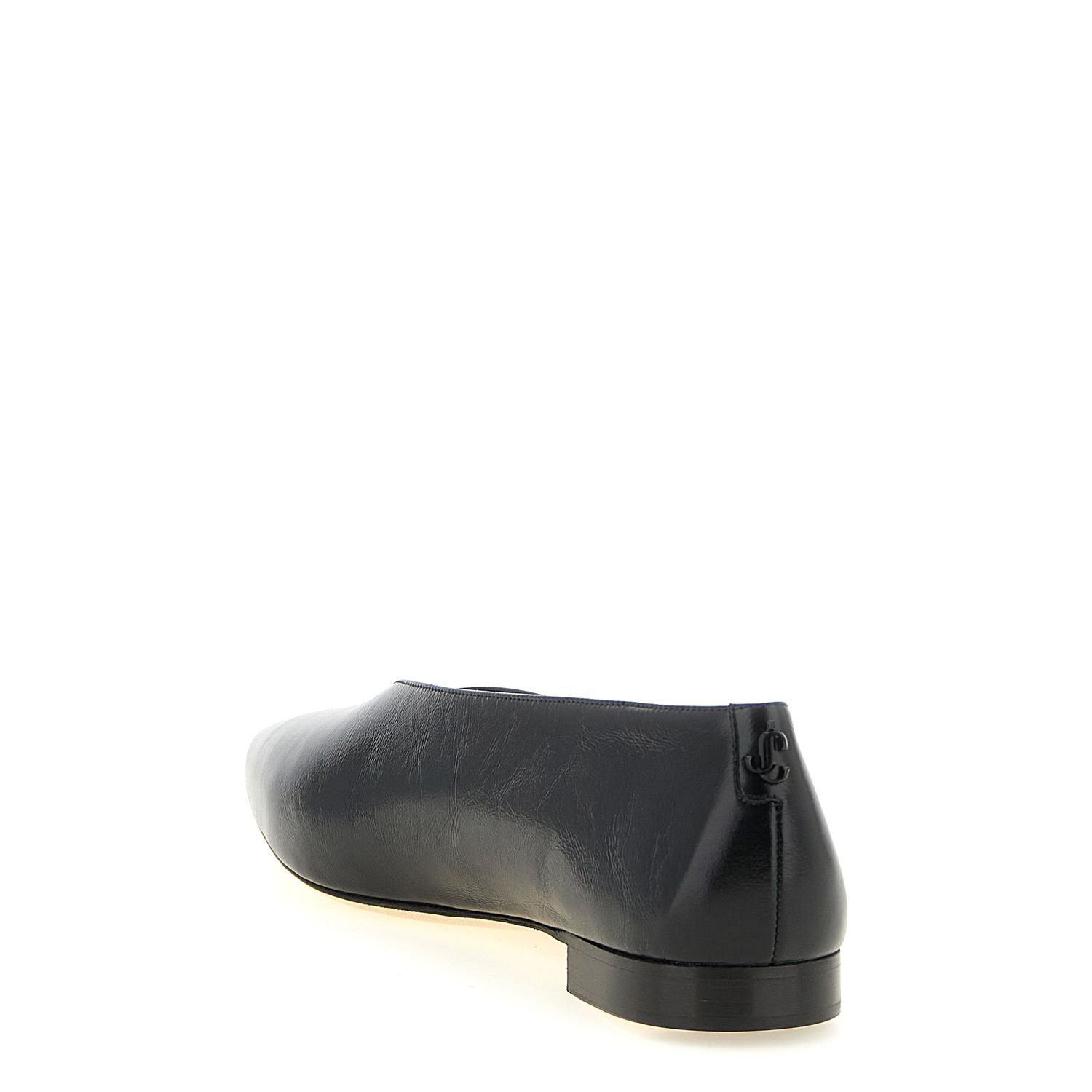 Jimmy Choo Black Leather Ballet Flats