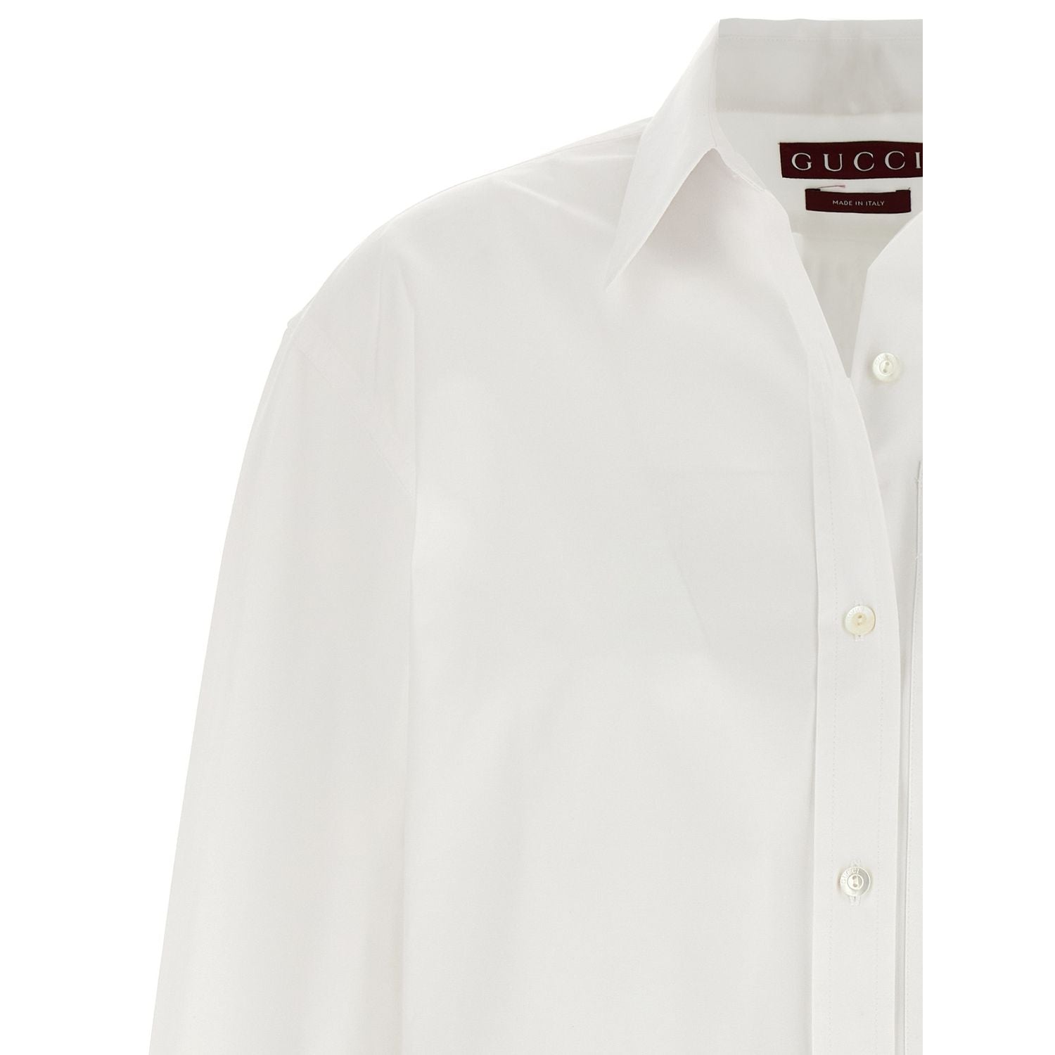 Gucci White Cotton Blouse