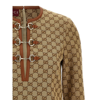 Gucci Beige Cotton Short Dress
