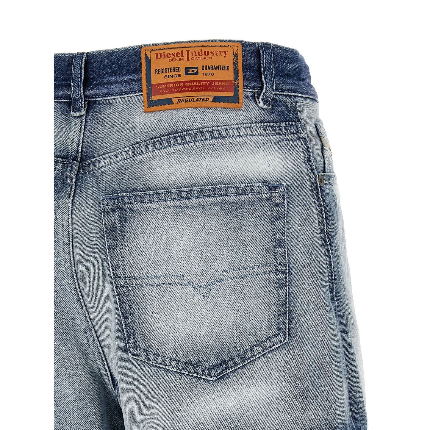 Diesel Blue Cotton Bermuda Shorts