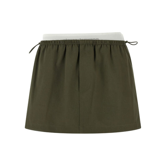 Alexander Wang Bicolor Cotton Long Skirt