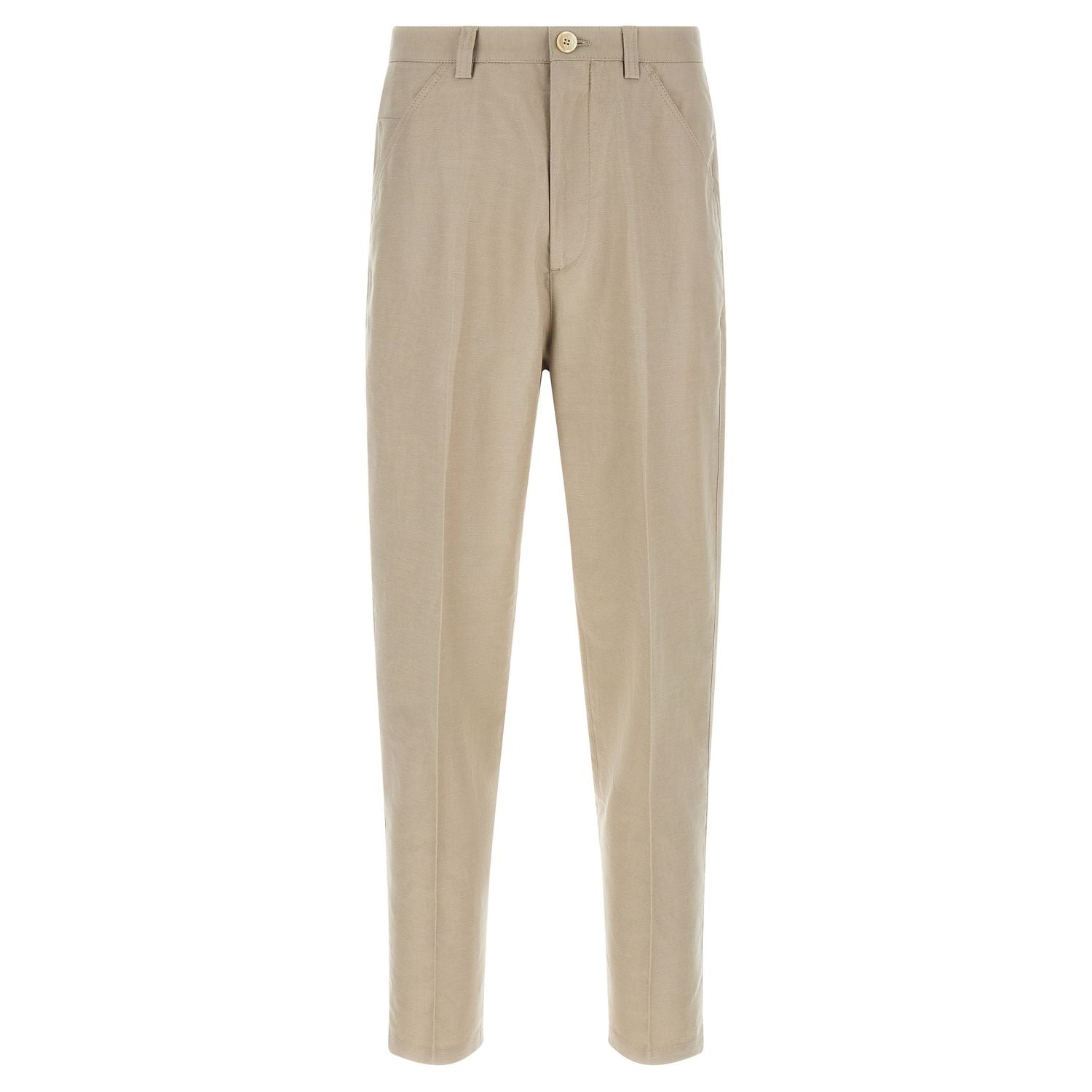 Brunello Cucinelli Brown Cotton Casual Pants