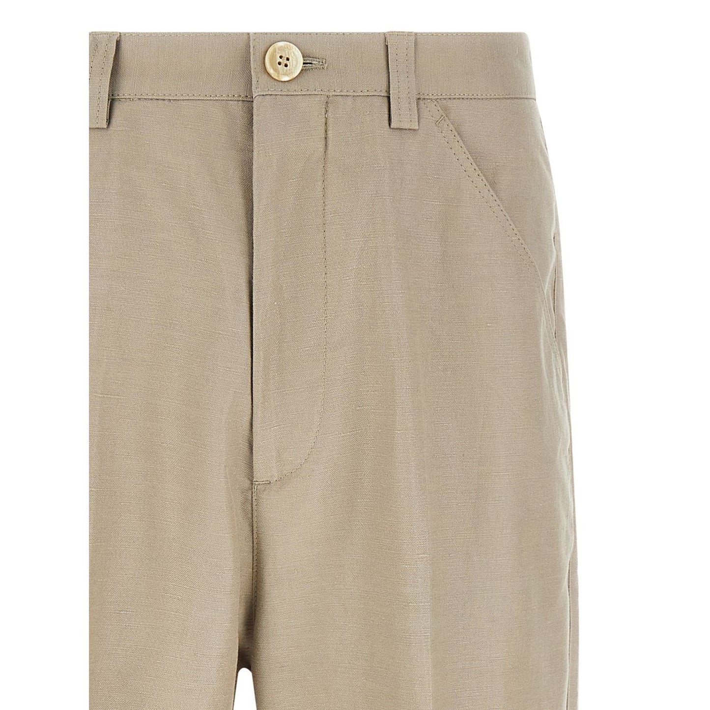 Brunello Cucinelli Brown Cotton Casual Pants
