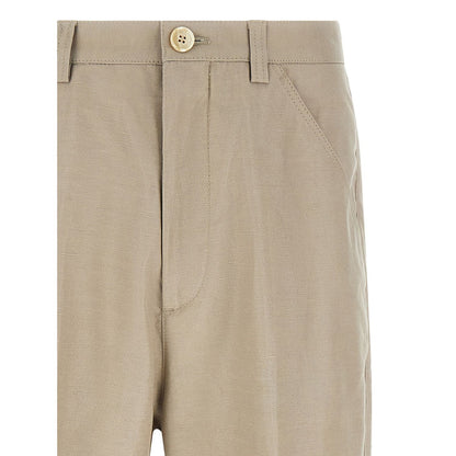 Brunello Cucinelli Brown Cotton Casual Pants