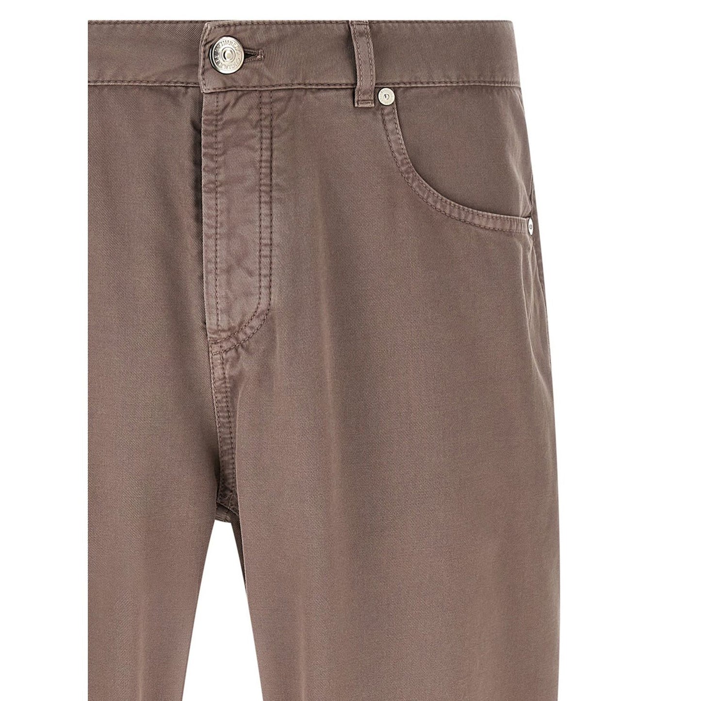 Brunello Cucinelli Brown Cotton Casual Pants