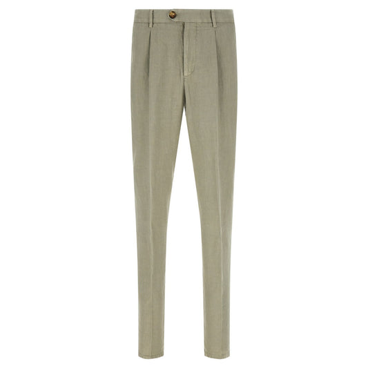 Brunello Cucinelli Bicolor Linen Casual Pants