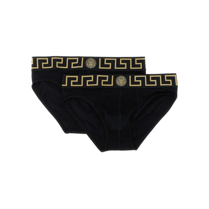 Versace Black Cotton Briefs