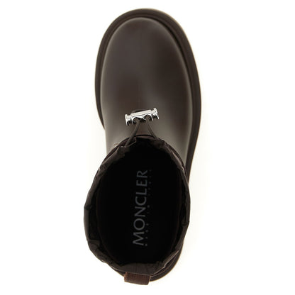 Moncler Brown Pvc Ankle Boots