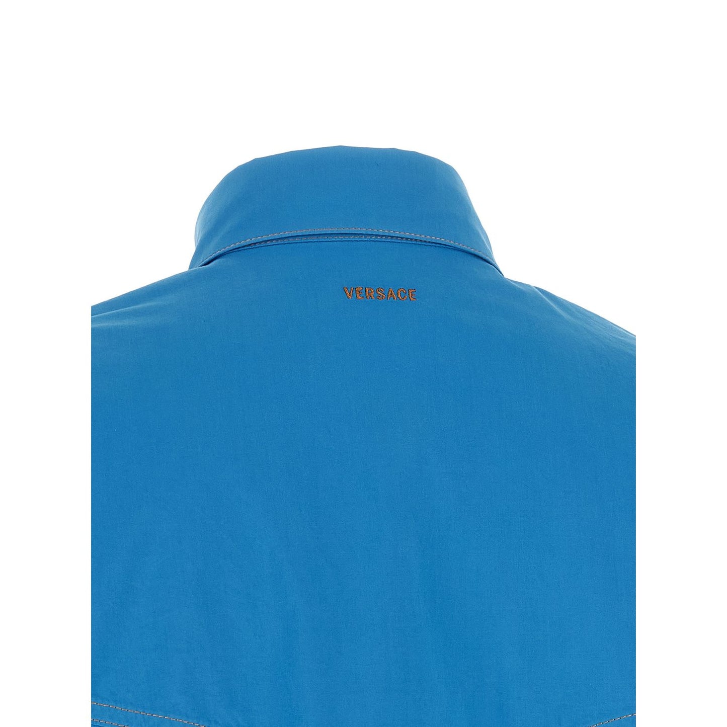 Versace Blue Cotton Blouse