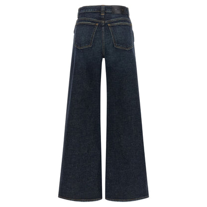 Khaite Blue Cotton Flared Jeans