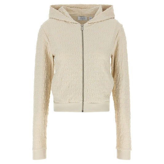 Off-White Beige Cotton Sweatshirt