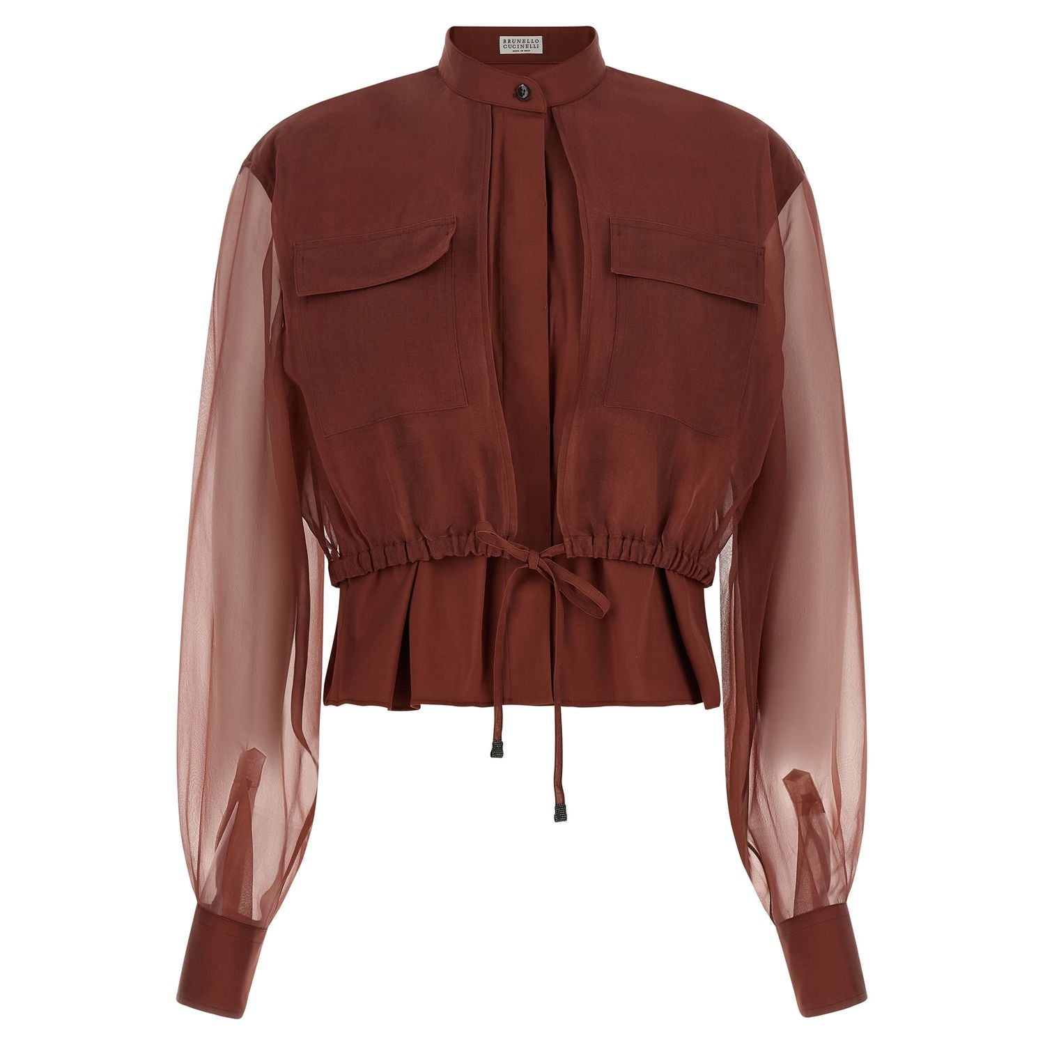 Brunello Cucinelli Brown Cotton Blouse