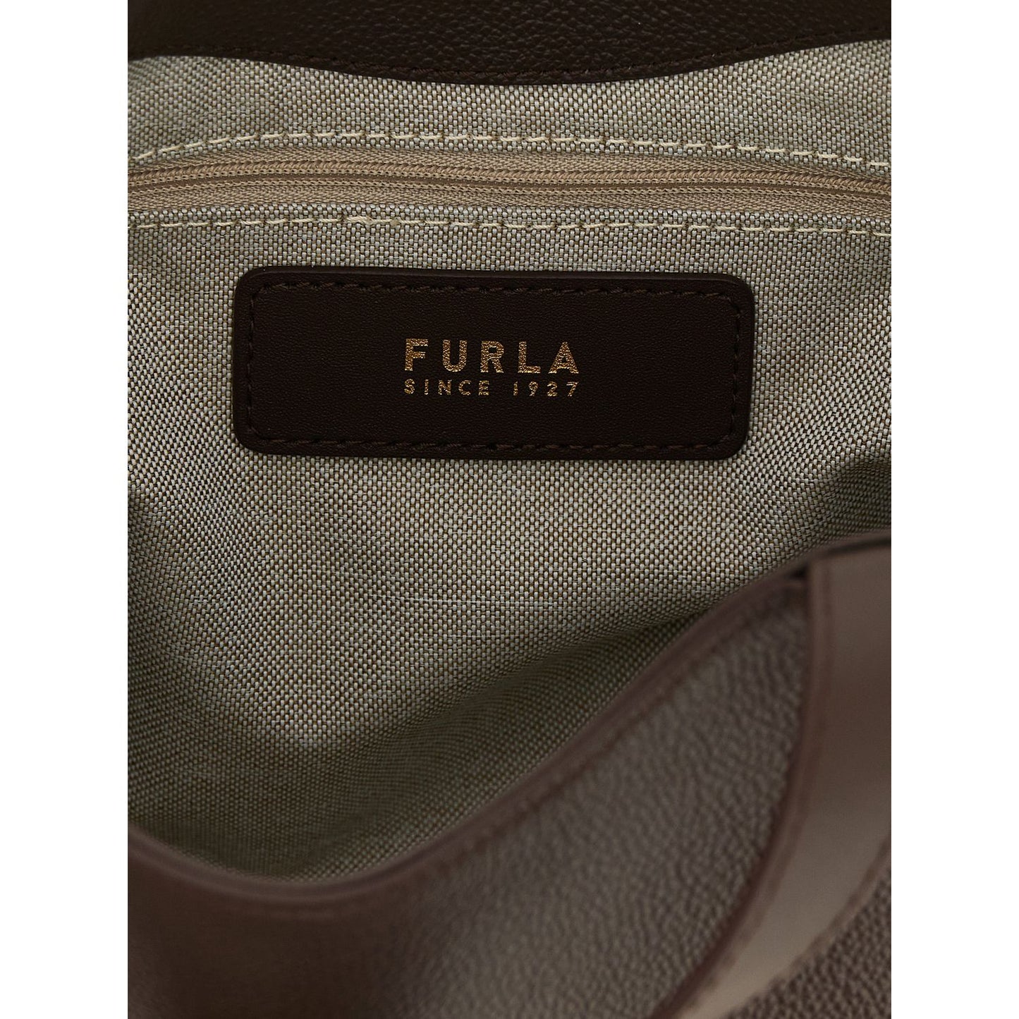 Furla Brown Calfskin Tote Bag