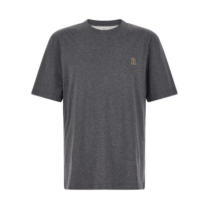 Brunello Cucinelli Gray Cotton T-Shirt