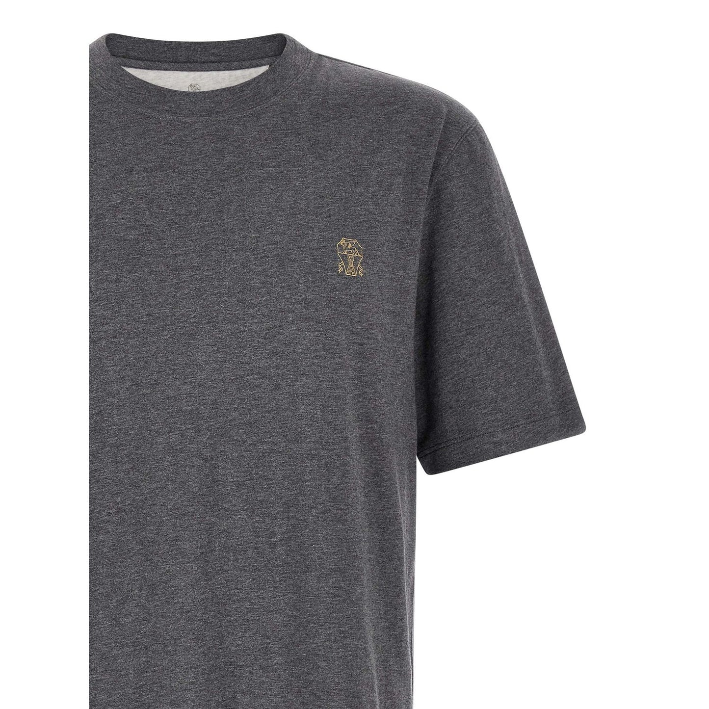 Brunello Cucinelli Gray Cotton T-Shirt