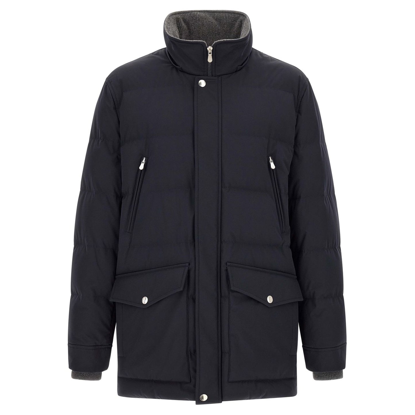 Brunello Cucinelli Blue Polyamide Parka