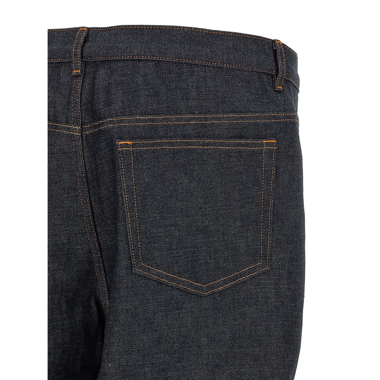 A.P.C. Blue Cotton Relaxed Fit Jeans