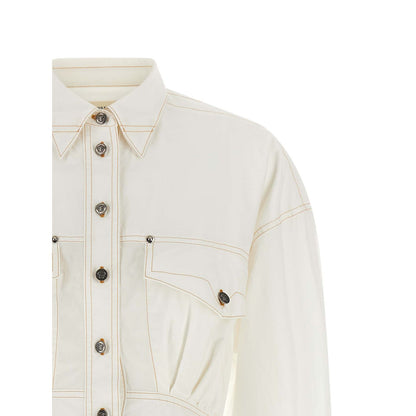 Versace White Cotton Short Dress
