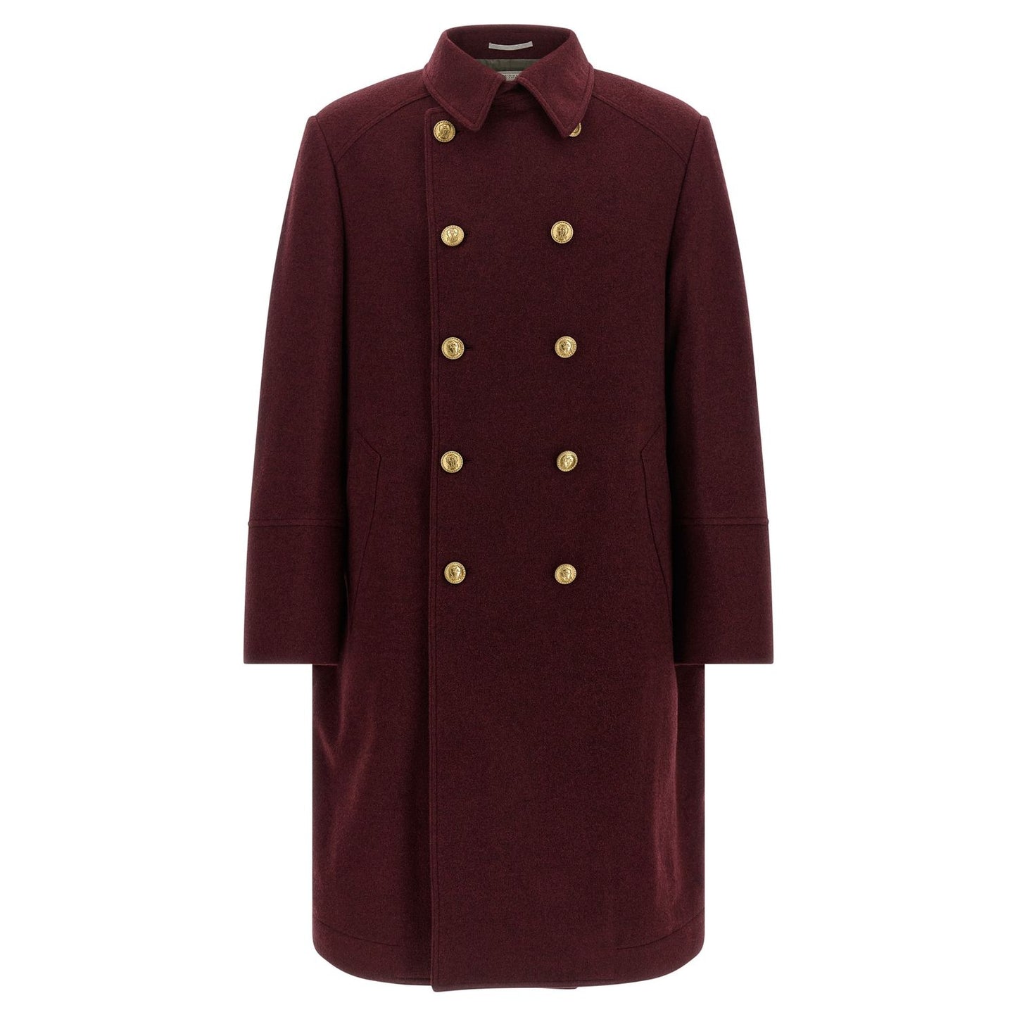 Brunello Cucinelli Bordeaux Cashmere Coat