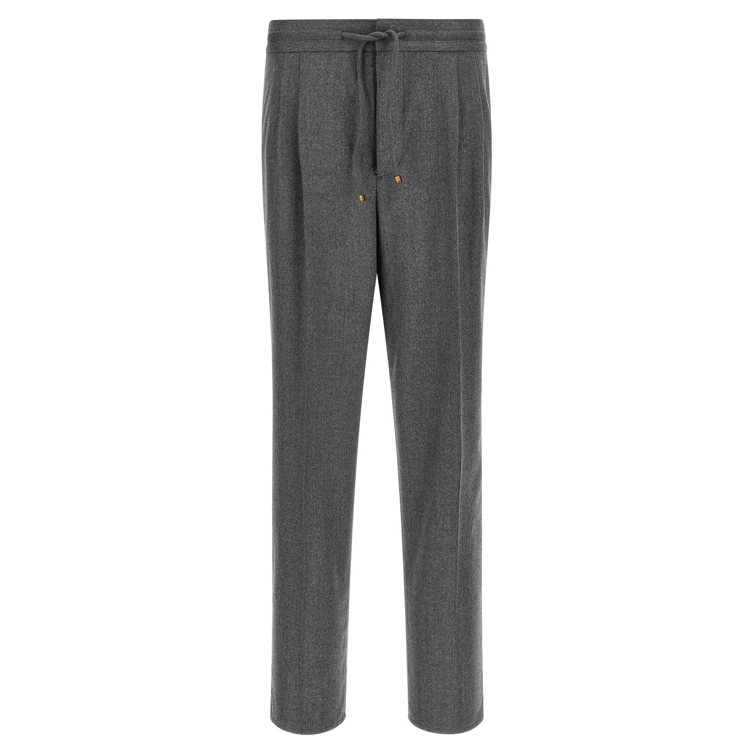 Brunello Cucinelli Gray Virgin Wool Casual Pants