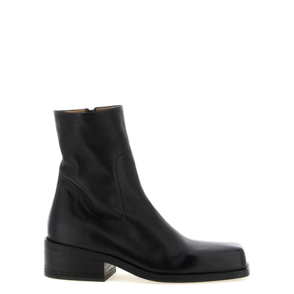 Marsell Black Calfskin Ankle Boots