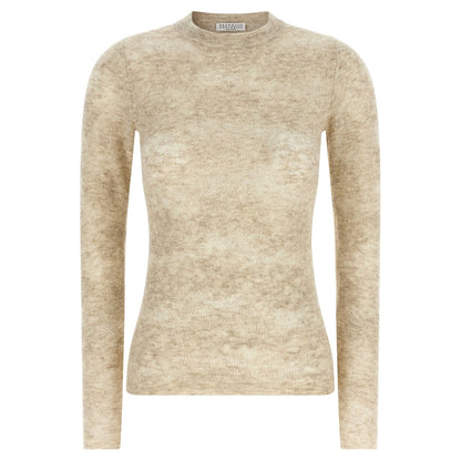 Brunello Cucinelli Beige Silk Cardigan