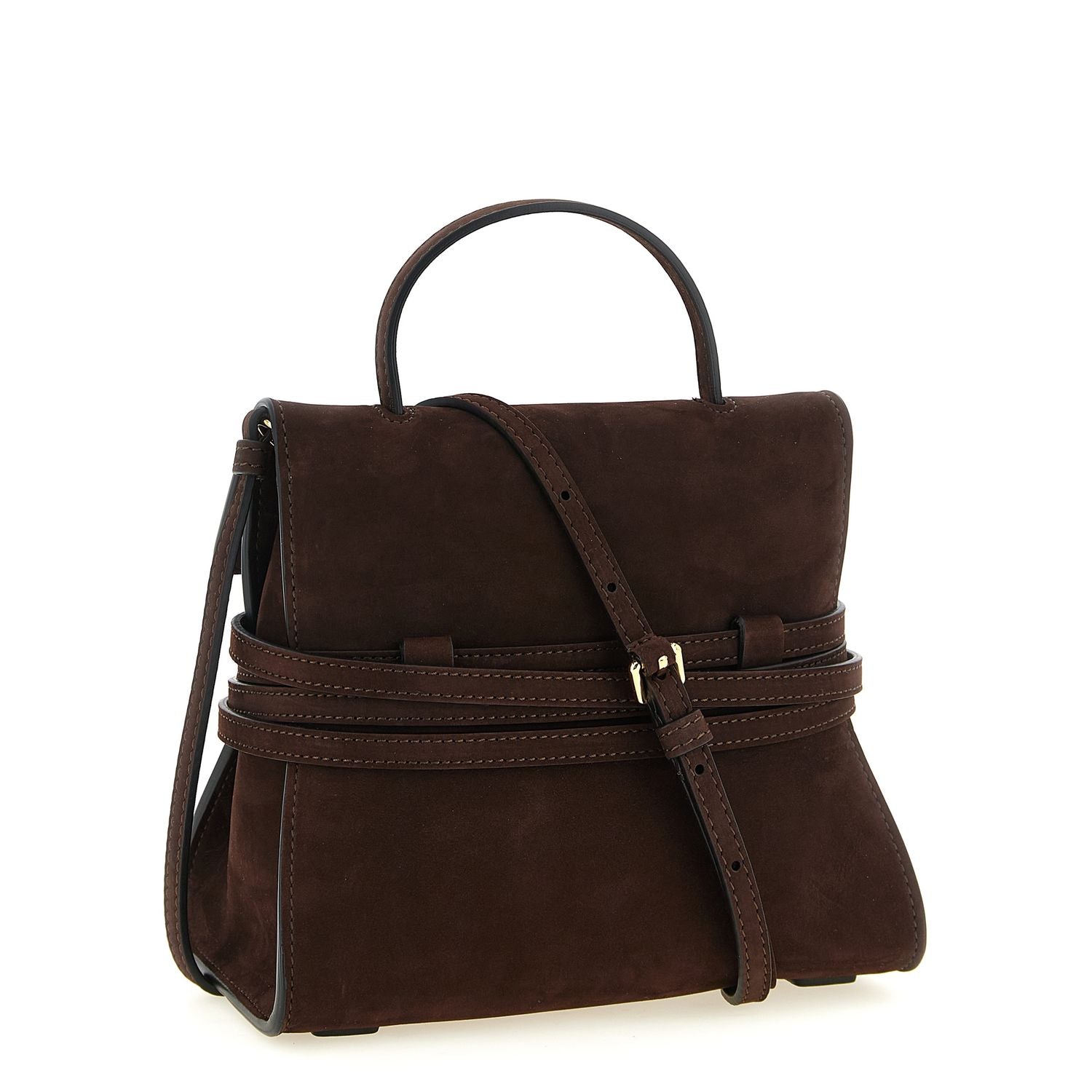 Moschino Brown Calfskin Handbag