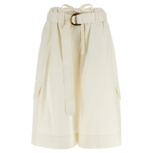 Zimmermann White Cotton Bermuda Shorts