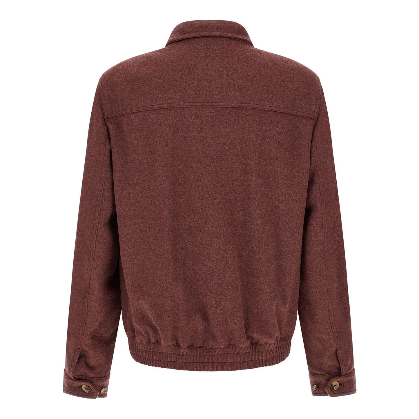 Brunello Cucinelli Bordeaux Virgin Wool Bomber