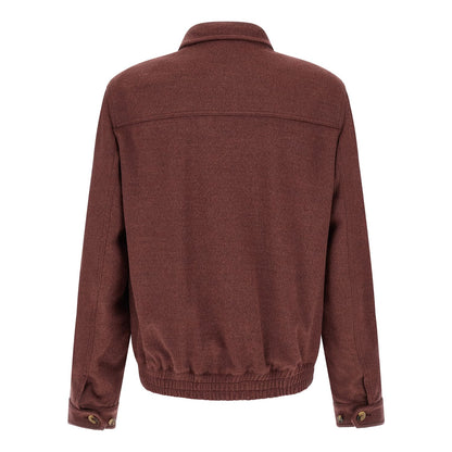 Brunello Cucinelli Bordeaux Virgin Wool Bomber