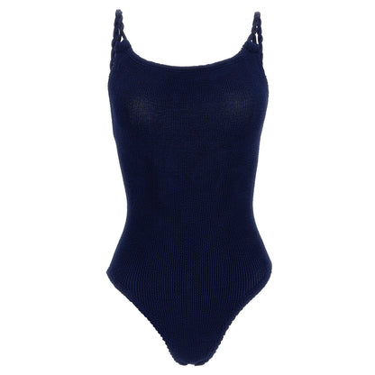 Hunza G Blue Polyamide One-Piece Swimsuit