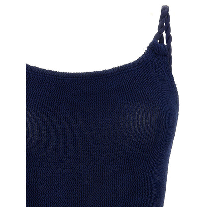 Hunza G Blue Polyamide One-Piece Swimsuit