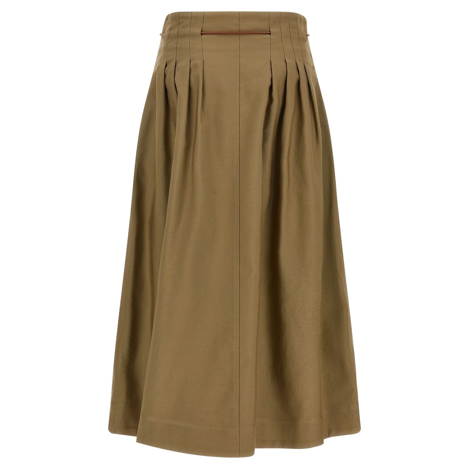 Max Mara Bicolor Cotton Midi Skirt