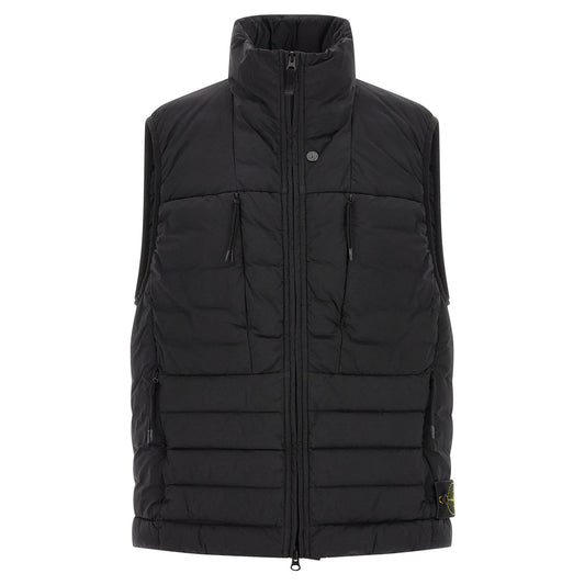 Stone Island Black Polyamide Sleeveless Jacket