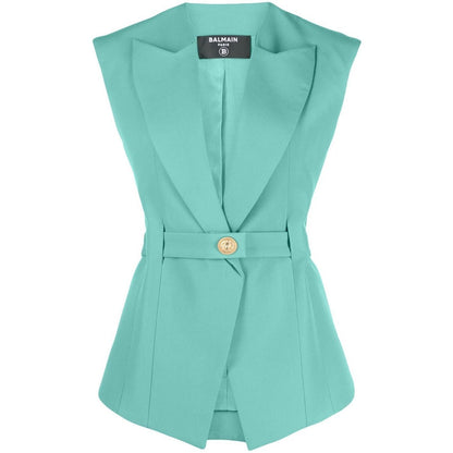 Balmain Sleeveless belted jacket