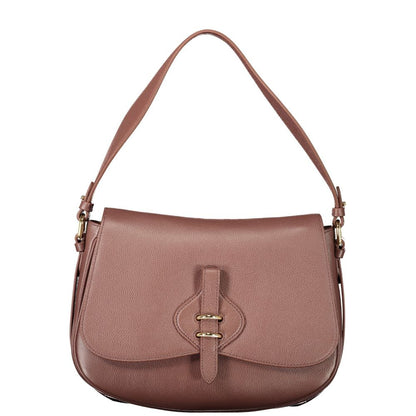 Coccinelle Brown Leather Women's Bag with Removable Strap and Compartments