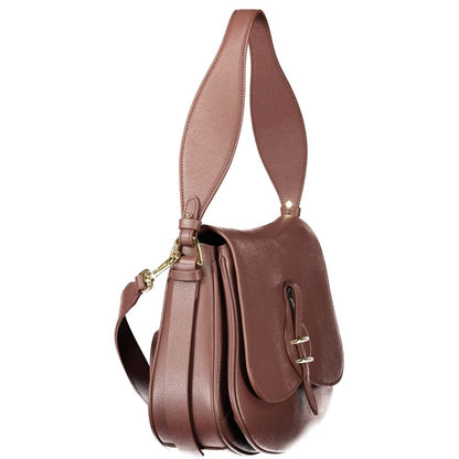 Coccinelle Brown Leather Women's Bag with Removable Strap and Compartments