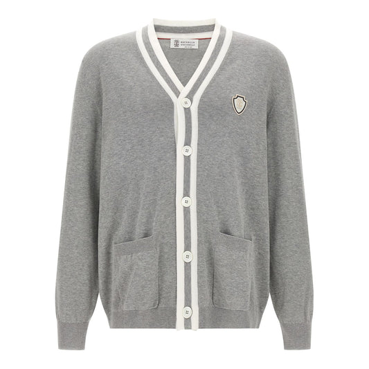 Brunello Cucinelli Gray Cotton Cardigan