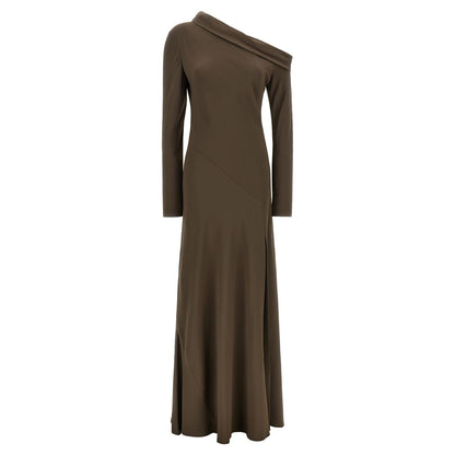 Alberta Ferretti Brown Viscose Long Dress