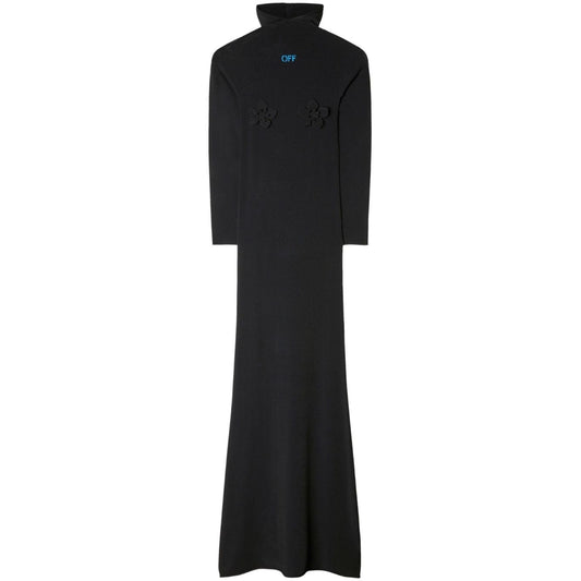 Off White High-neck long dress