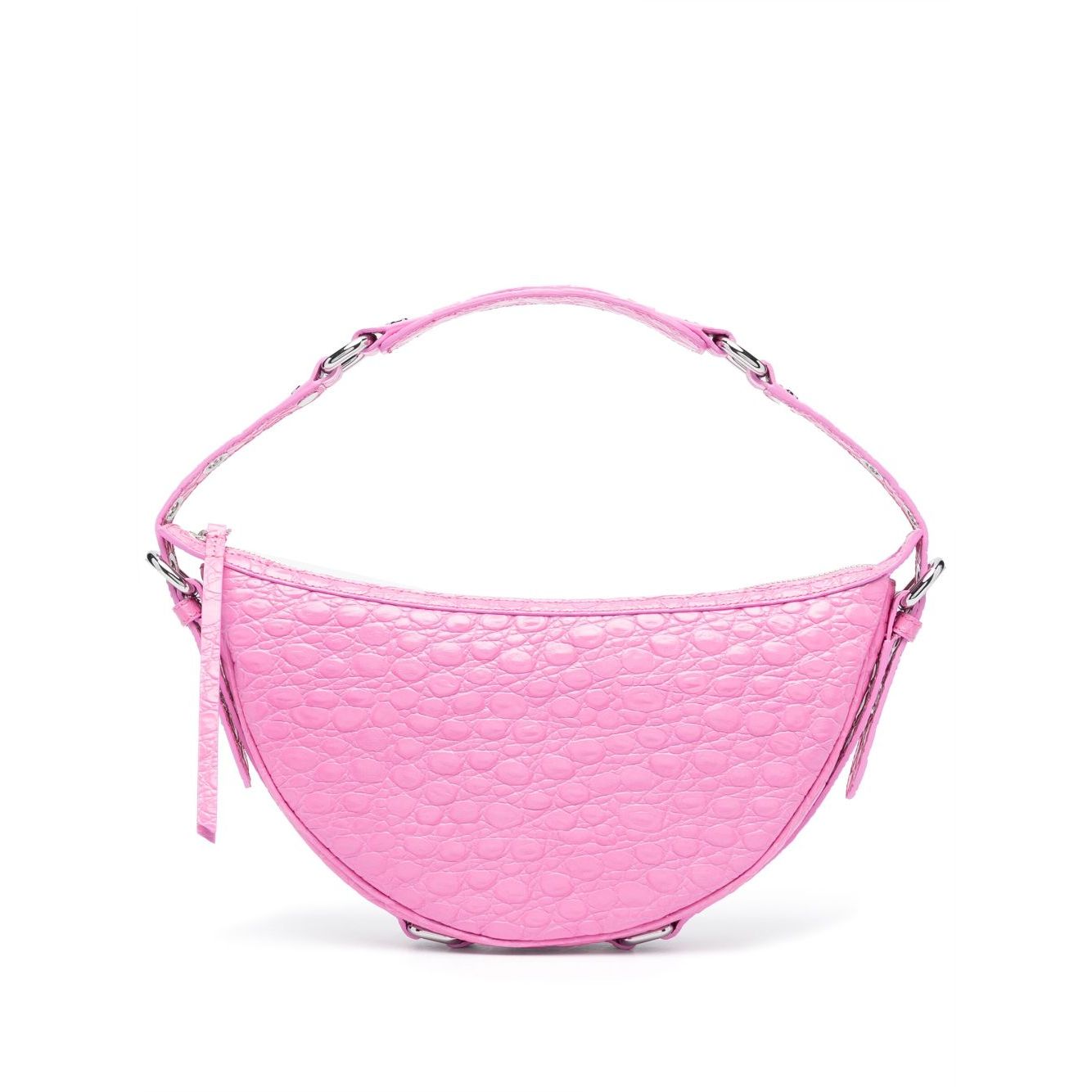 By Far Gib embossed crocodile-effect shoulder bag